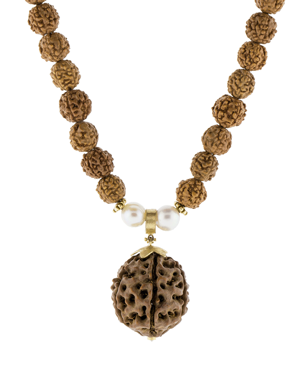 SILVIA FURMANOVICH-India Rudrasksha Pearl Necklace-YELLOW GOLD