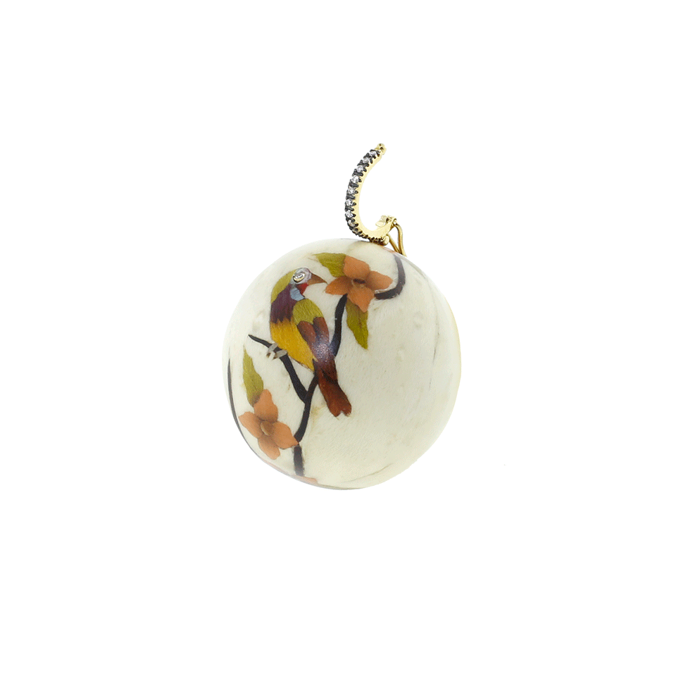 SILVIA FURMANOVICH-Marquetry Bird Ball Necklace-YELLOW GOLD