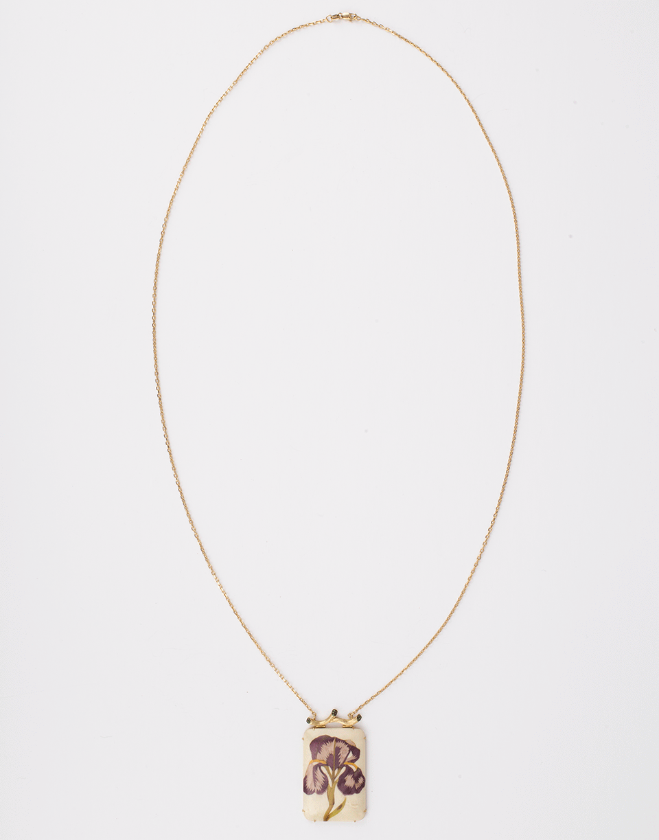 SILVIA FURMANOVICH-Marquetry Flower Necklace-YELLOW GOLD