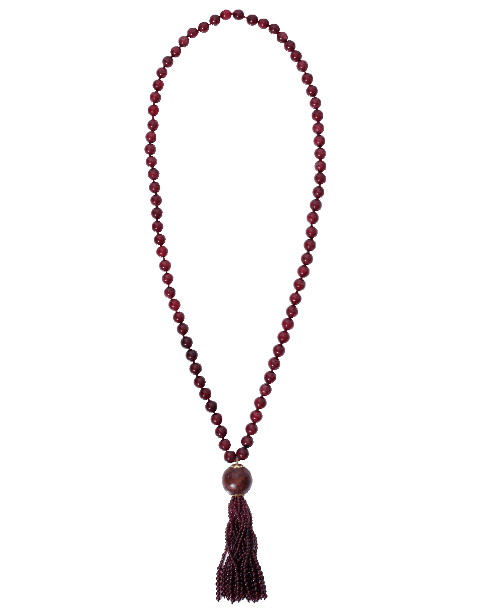 SILVIA FURMANOVICH-Marquetry Light Purple Tassel Necklace-YELLOW GOLD