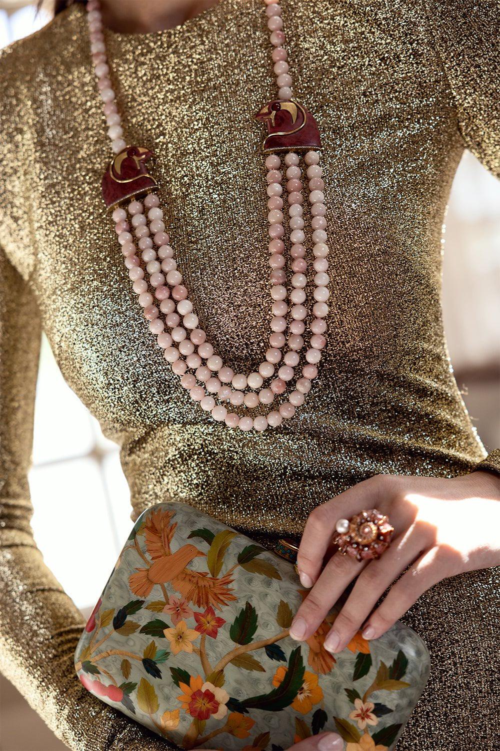 SILVIA FURMANOVICH-Red Jasper Egypt Necklace-YELLOW GOLD