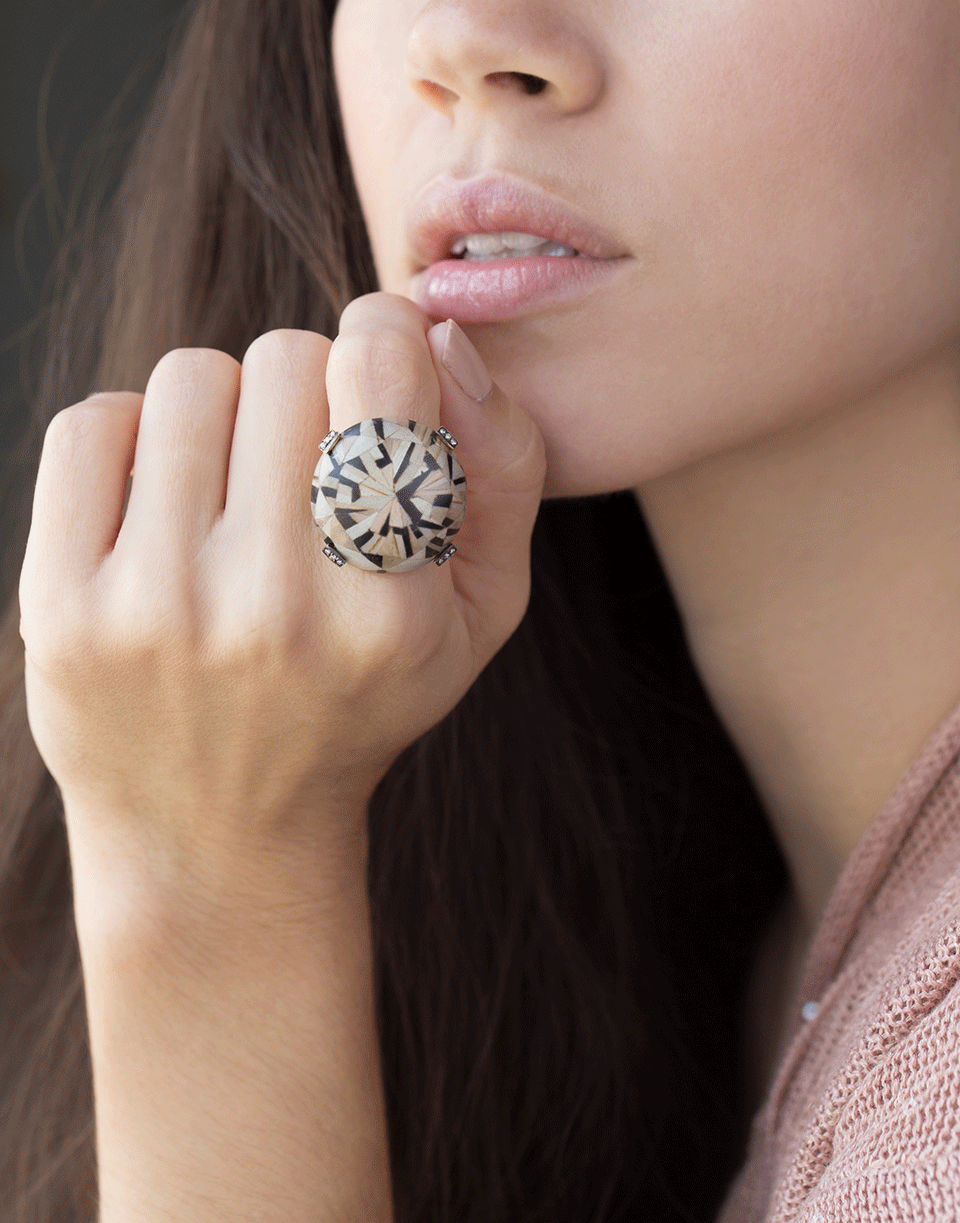 SILVIA FURMANOVICH-Grey Marquerty Brown Diamond Ring-YELLOW GOLD
