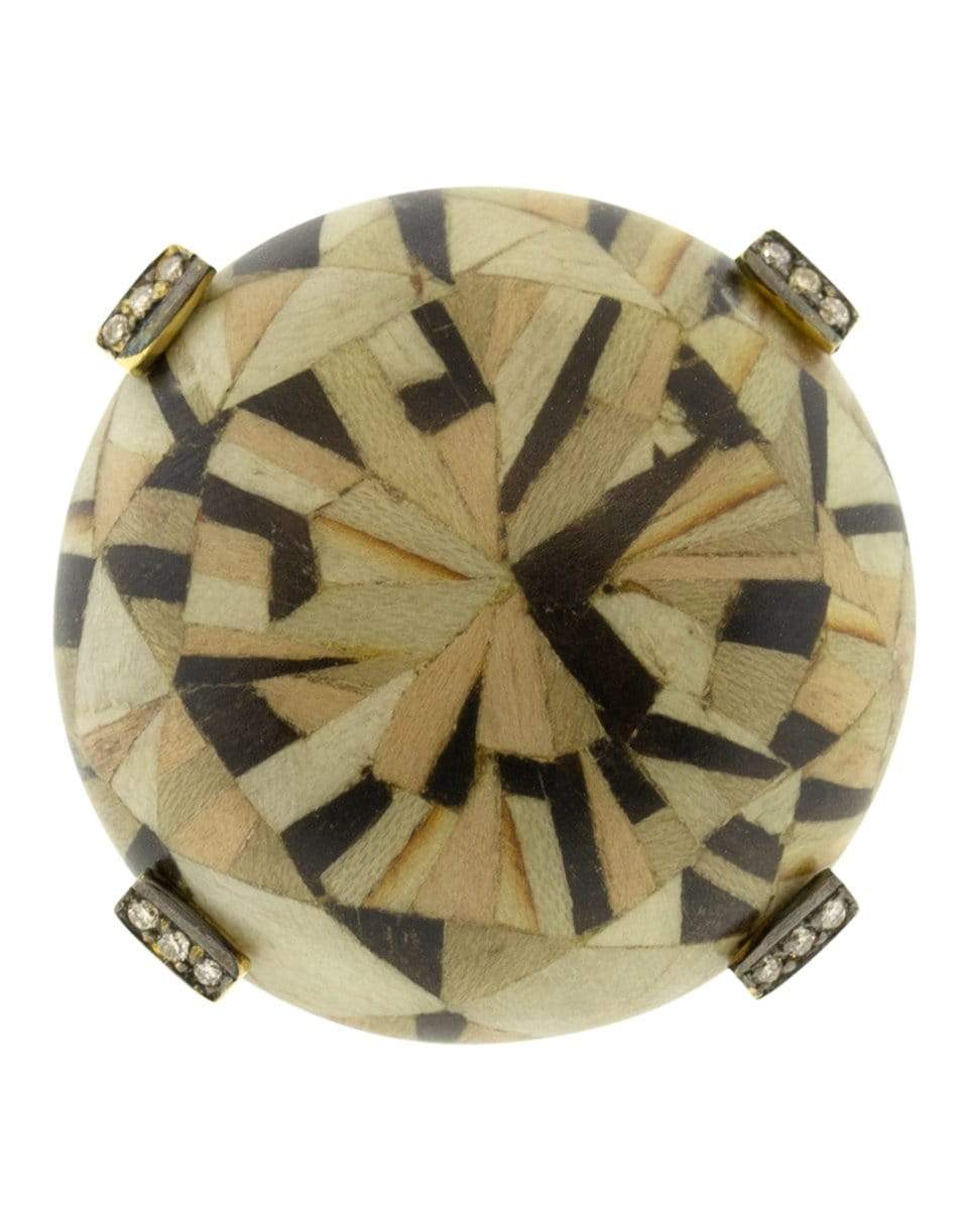 SILVIA FURMANOVICH-Grey Marquerty Brown Diamond Ring-YELLOW GOLD