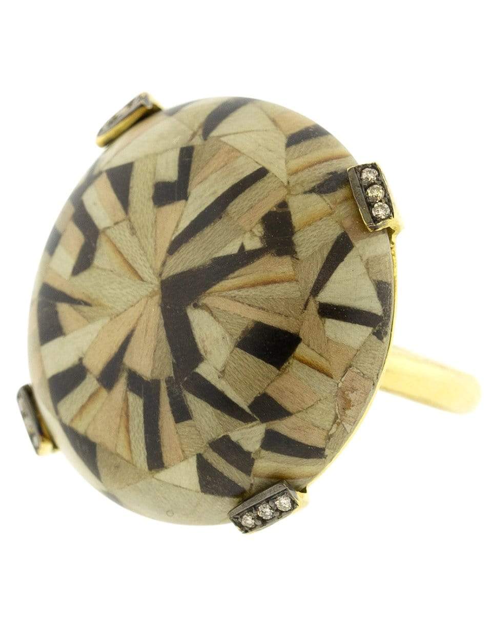 SILVIA FURMANOVICH-Grey Marquerty Brown Diamond Ring-YELLOW GOLD