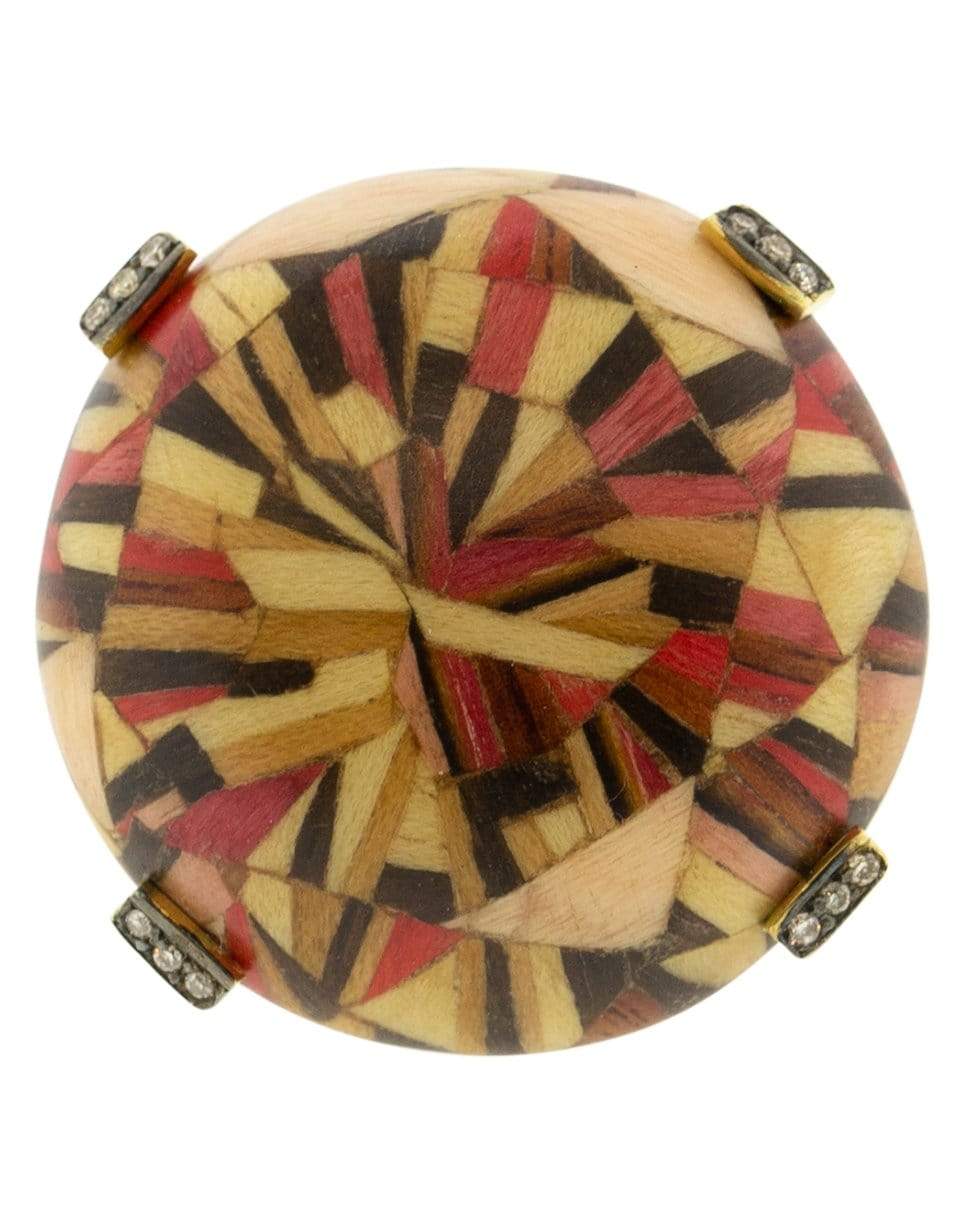 SILVIA FURMANOVICH-Red Marquerty Brown Diamond Ring-YELLOW GOLD