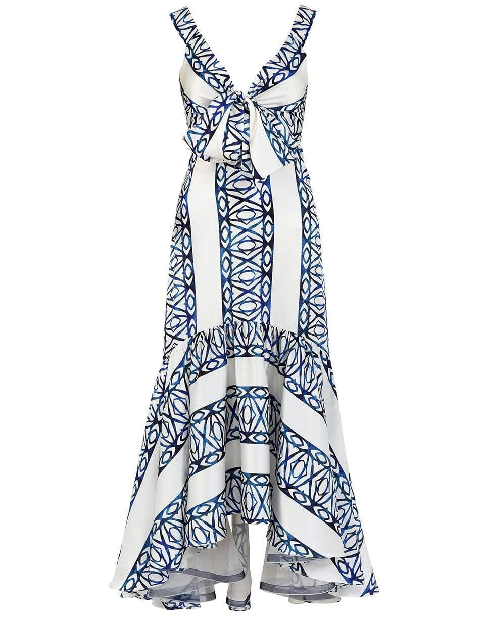 SILVIA TCHERASSI-Catanzaro Silk V-Neck Dress-