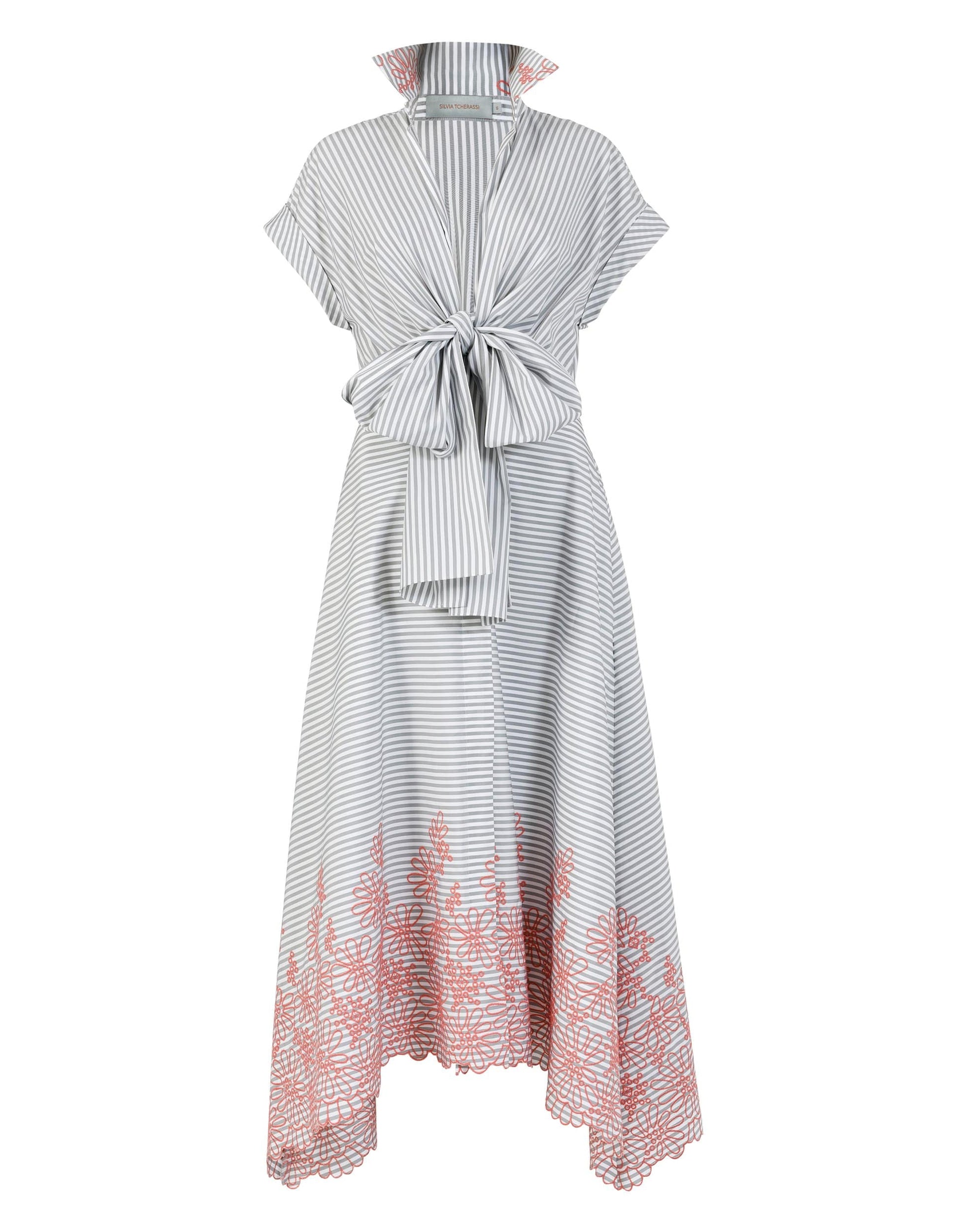 SILVIA TCHERASSI-Cotton Embroidered Rigone Dress-