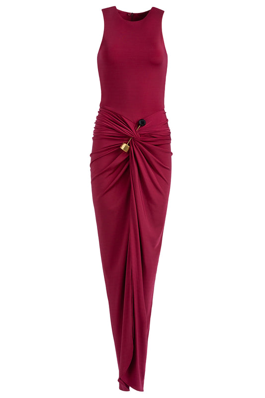 Leni Dress - Burgundy-RED-XS-CLOTHINGDRESSCOCKTAIL-SILVIA TCHERASSI