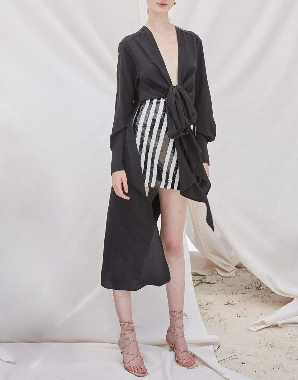 SILVIA TCHERASSI-Halima Dress-BLK/WHT