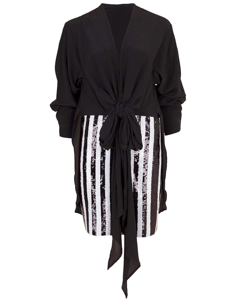 SILVIA TCHERASSI-Halima Dress-BLK/WHT