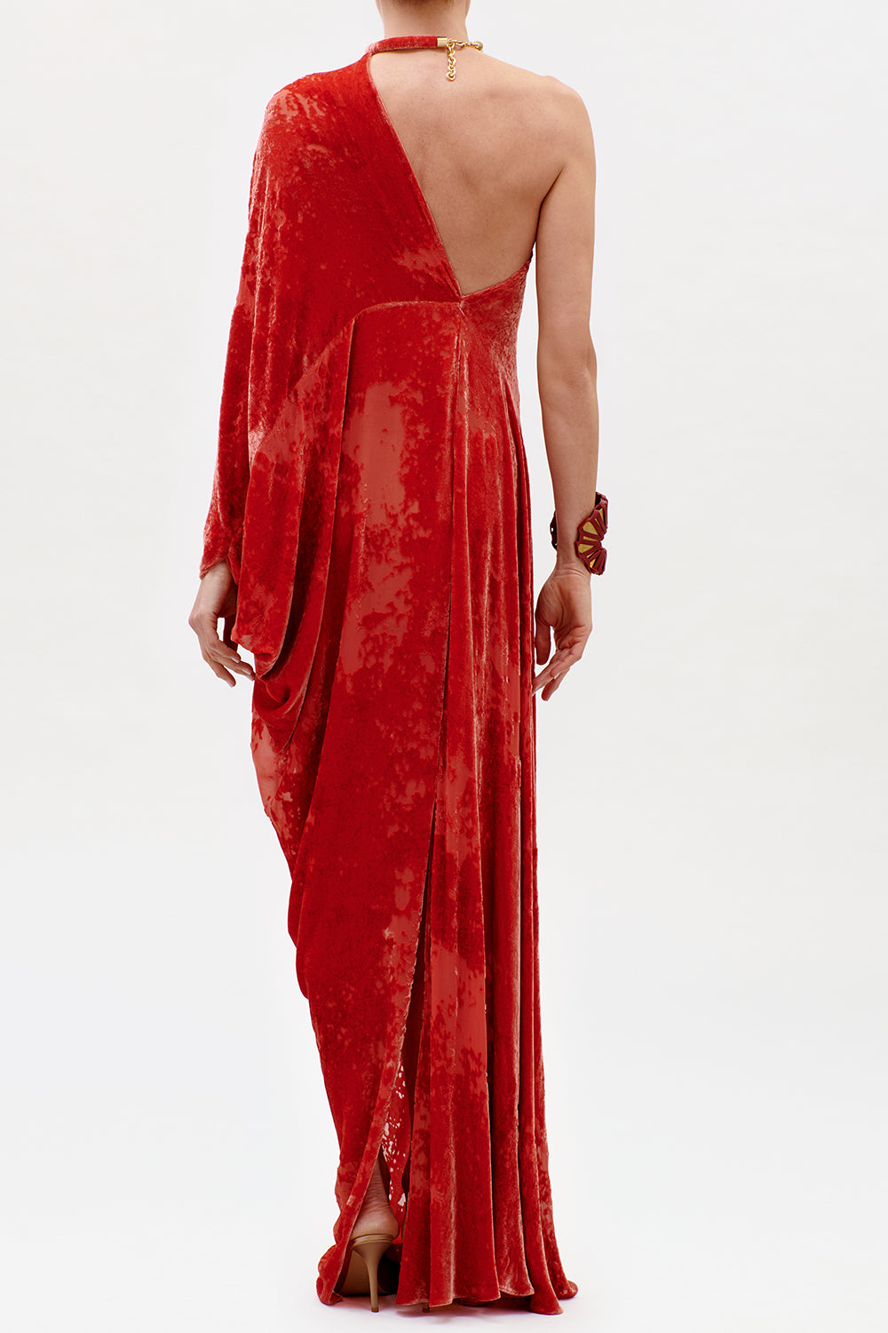 Erica One Shoulder Dress-RED-XS-CLOTHINGDRESSGOWN-SILVIA TCHERASSI