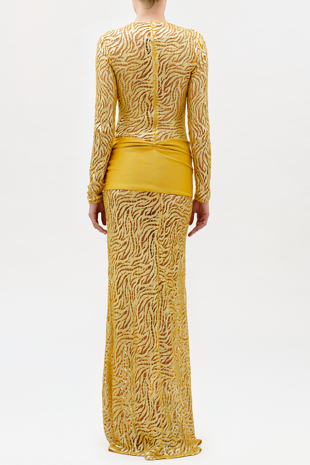  Lia Long Sleeve Bow Dress-YELLOW-S-CLOTHINGDRESSGOWN-SILVIA TCHERASSI 