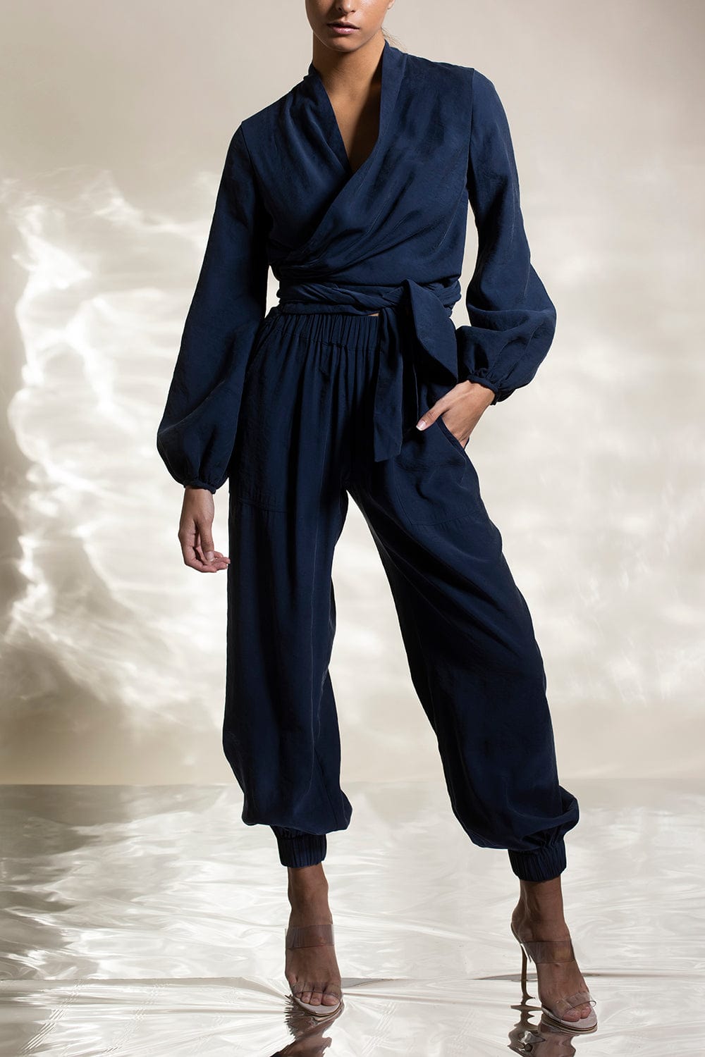 SILVIA TCHERASSI-Chilean Pant- Navy-NAVY
