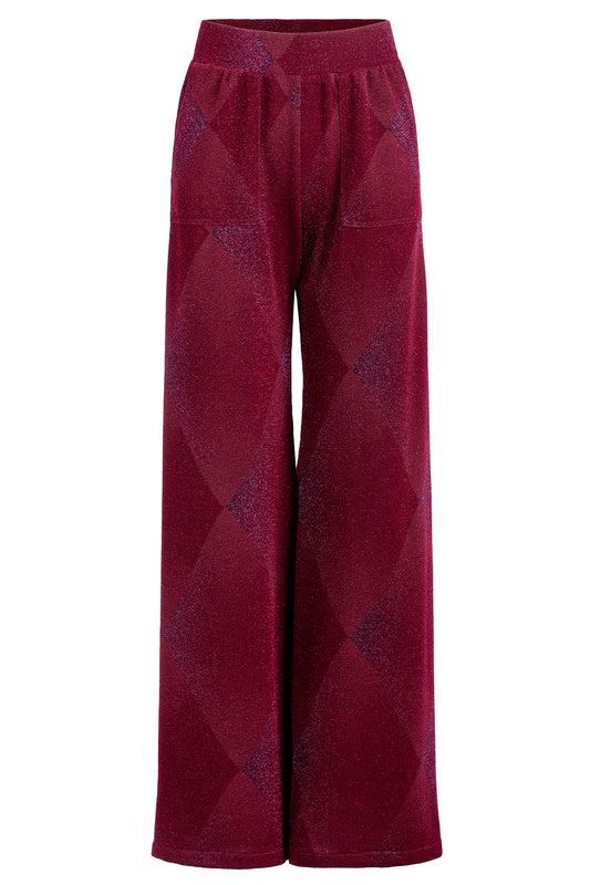 Colbie Pant - Burgundy-RED-XS-CLOTHINGPANTWIDE LEG-SILVIA TCHERASSI