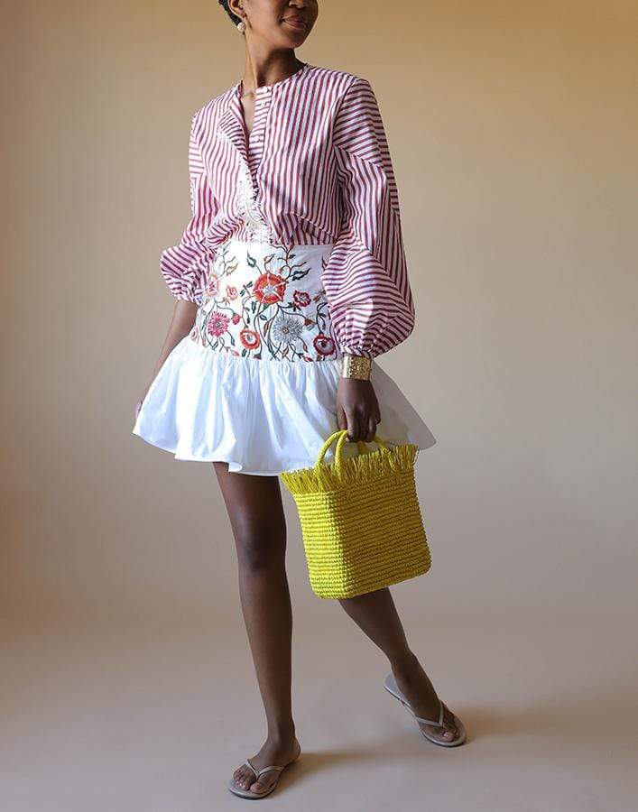 SILVIA TCHERASSI-Cotton Buccan Skirt-