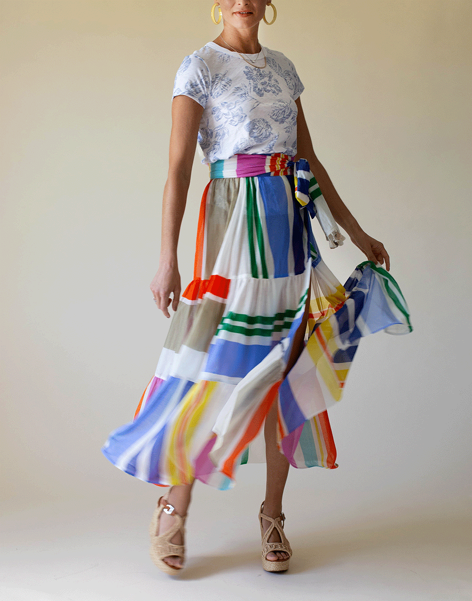 SILVIA TCHERASSI-Gingham Binasco Skirt-
