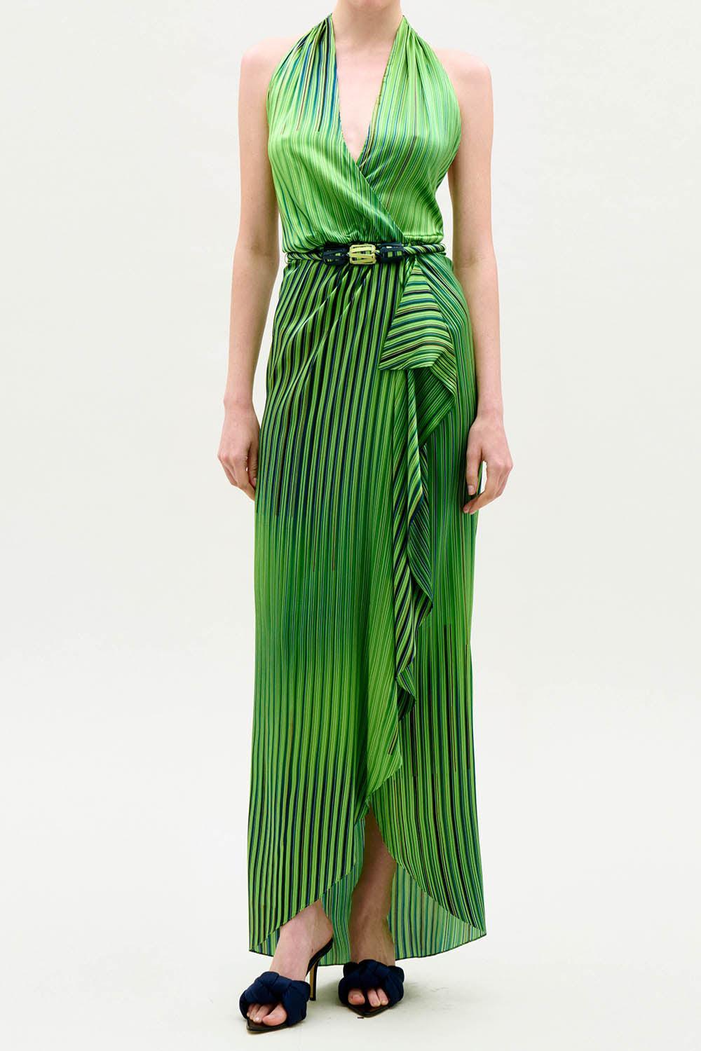 Gypsy Dress-GREEN-XS-CLOTHINGSPECIALPOP UP-SILVIA TCHERASSI