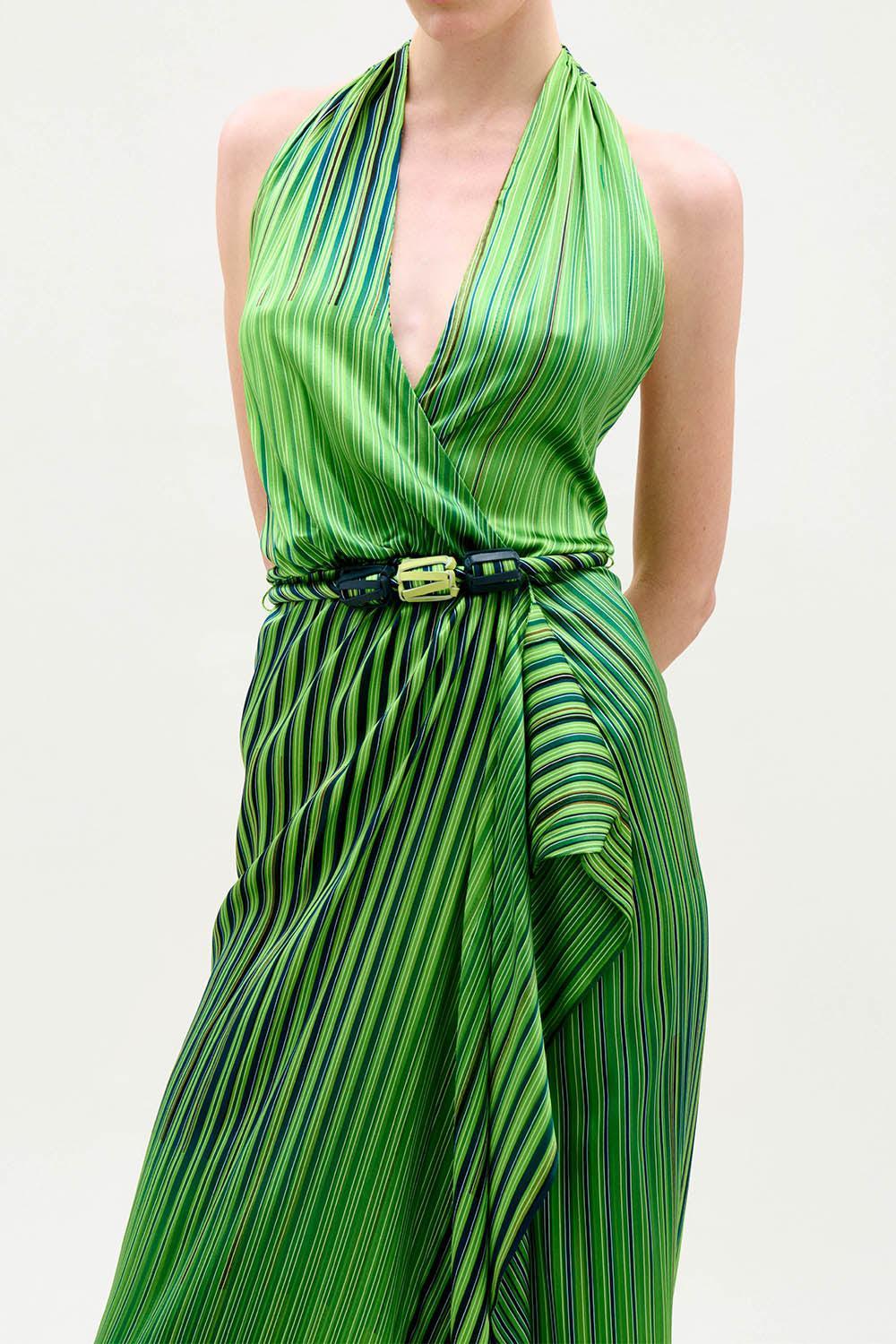 Gypsy Dress-GREEN-XS-CLOTHINGSPECIALPOP UP-SILVIA TCHERASSI