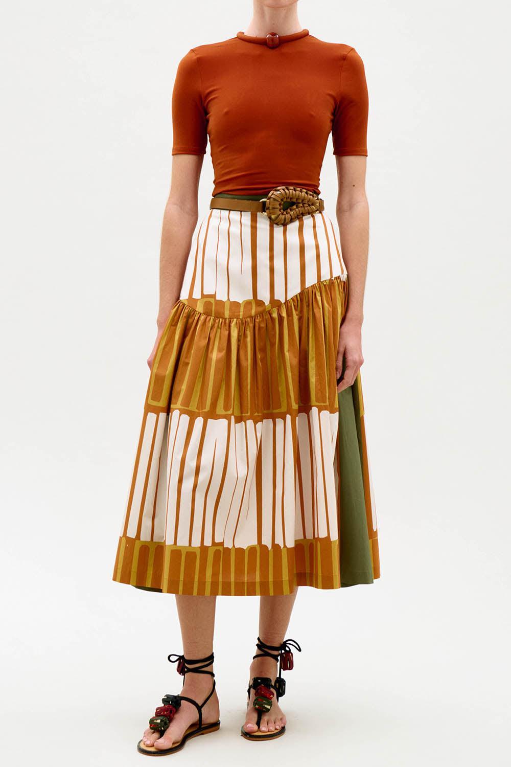 Varinia T-Shirt - Terracotta-ORANGE-XS-CLOTHINGSPECIALPOP UP-SILVIA TCHERASSI