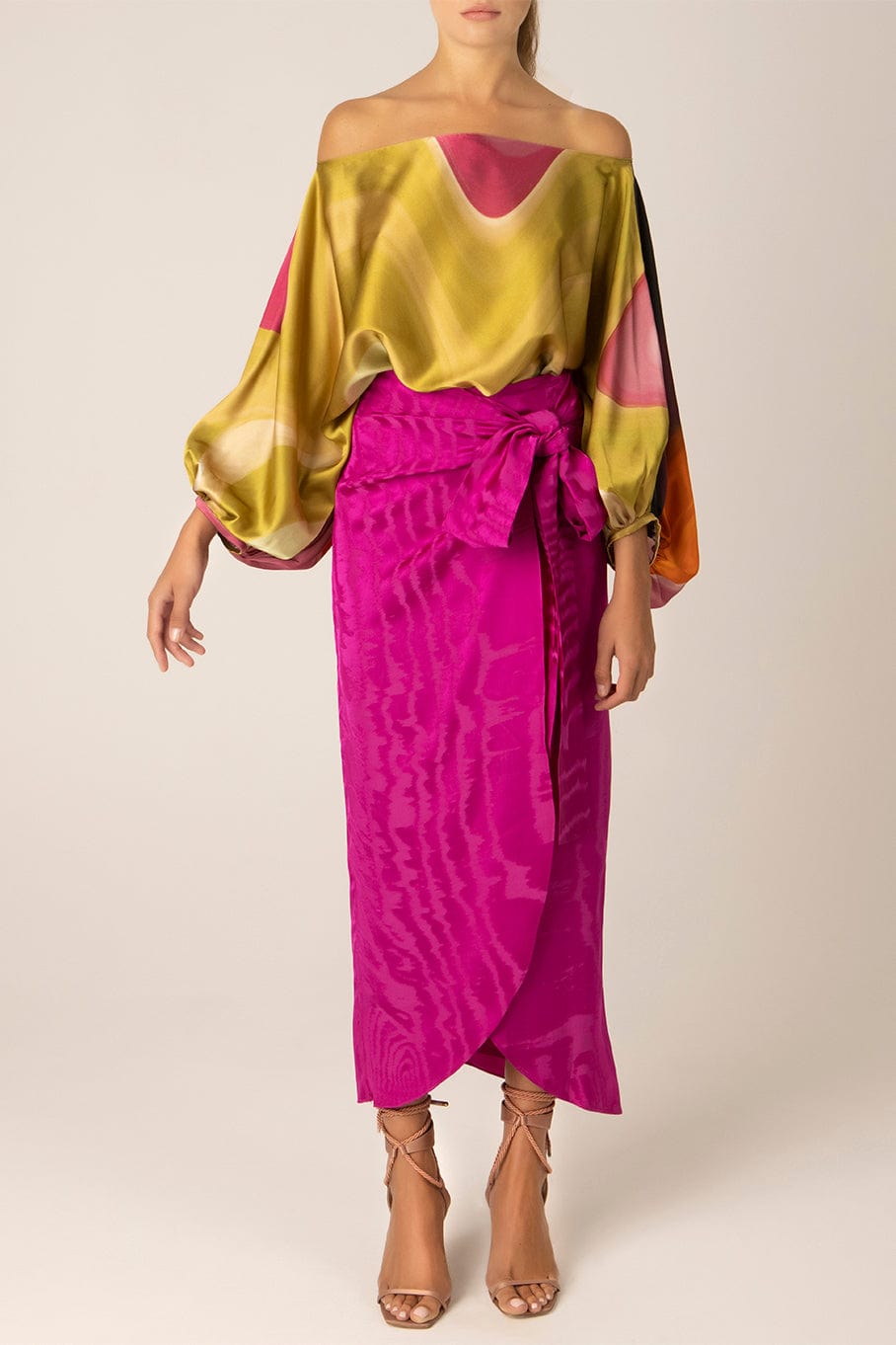 SILVIA TCHERASSI-Bellagio Blouse - Abstract Wave-