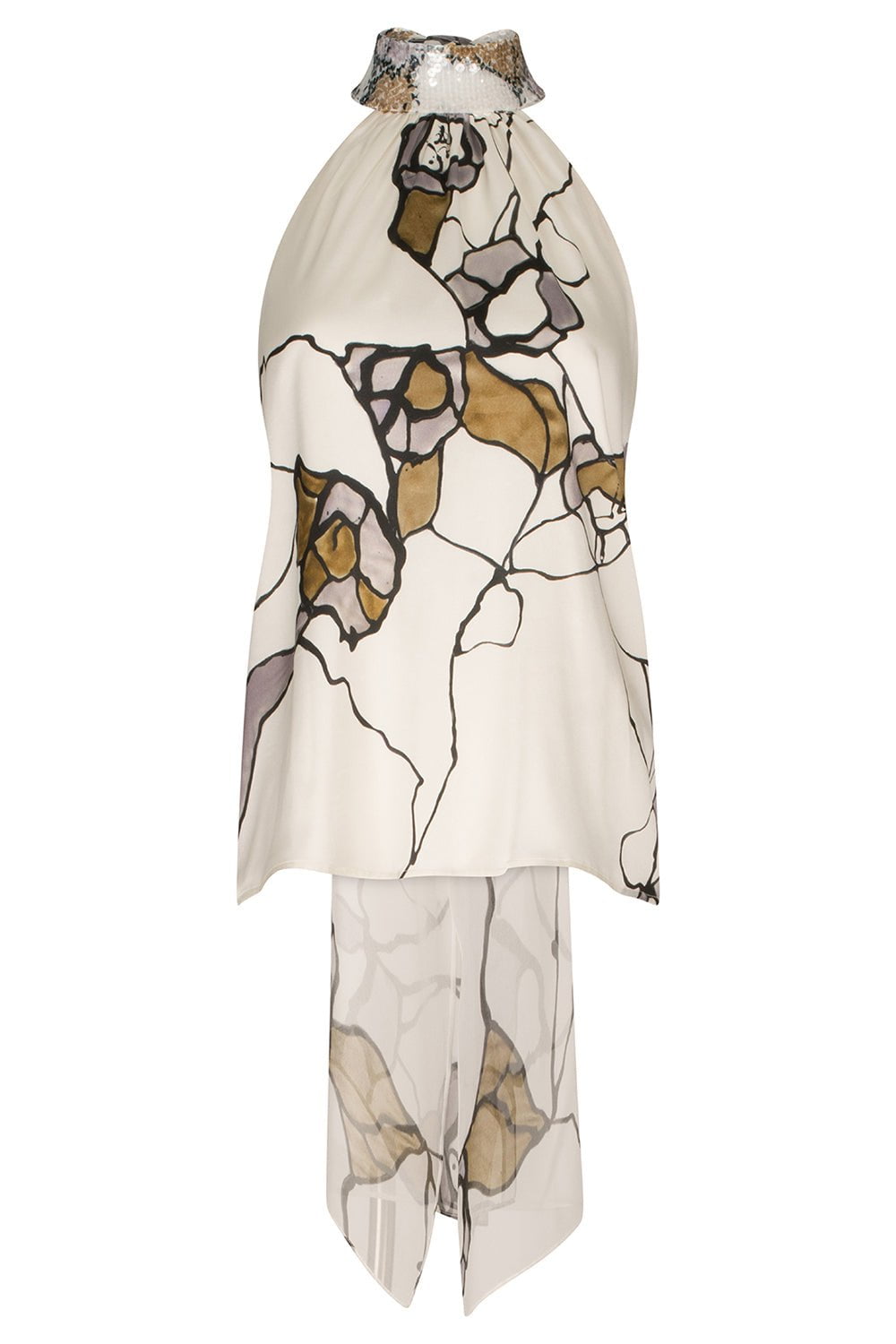 SILVIA TCHERASSI-Geovanna Blouse - Ecru Marble-