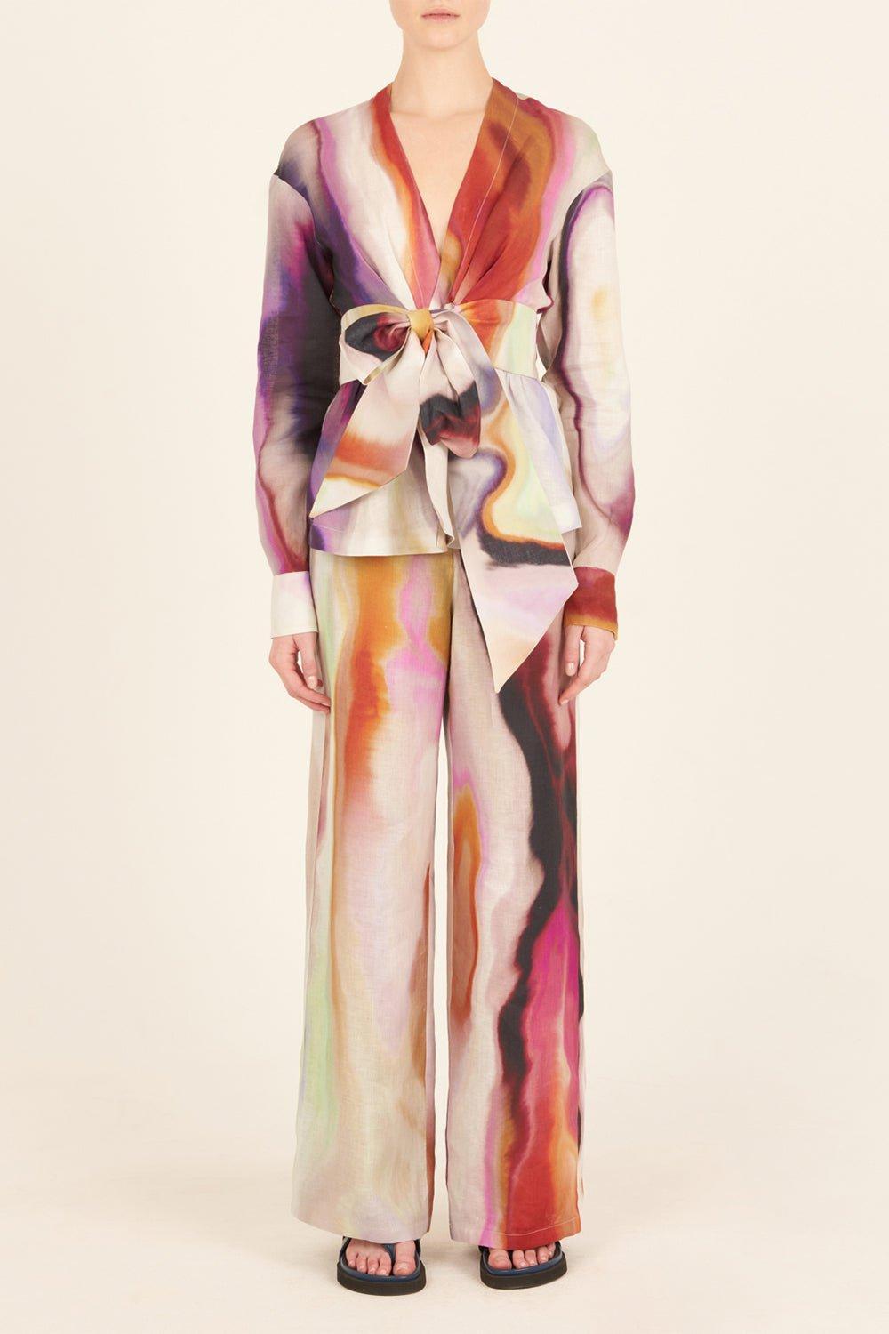 SILVIA TCHERASSI-Saanvi Blouse - Iridescent Marble-