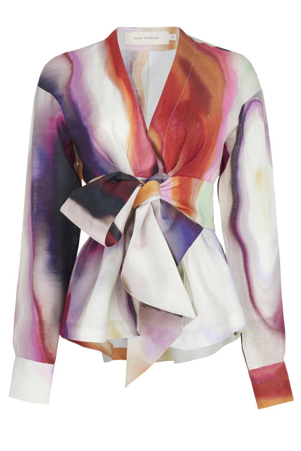 SILVIA TCHERASSI-Saanvi Blouse - Iridescent Marble-