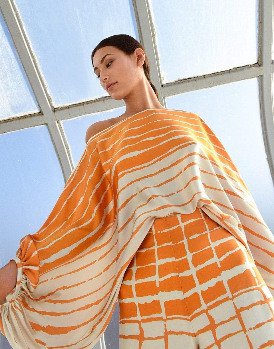 SILVIA TCHERASSI-Orange Bellagio Blouse-