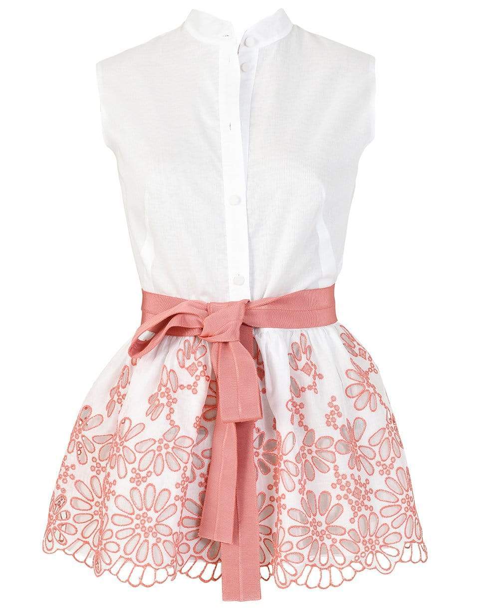 SILVIA TCHERASSI-Sleeveless Cotton Colony Belted Shirt-