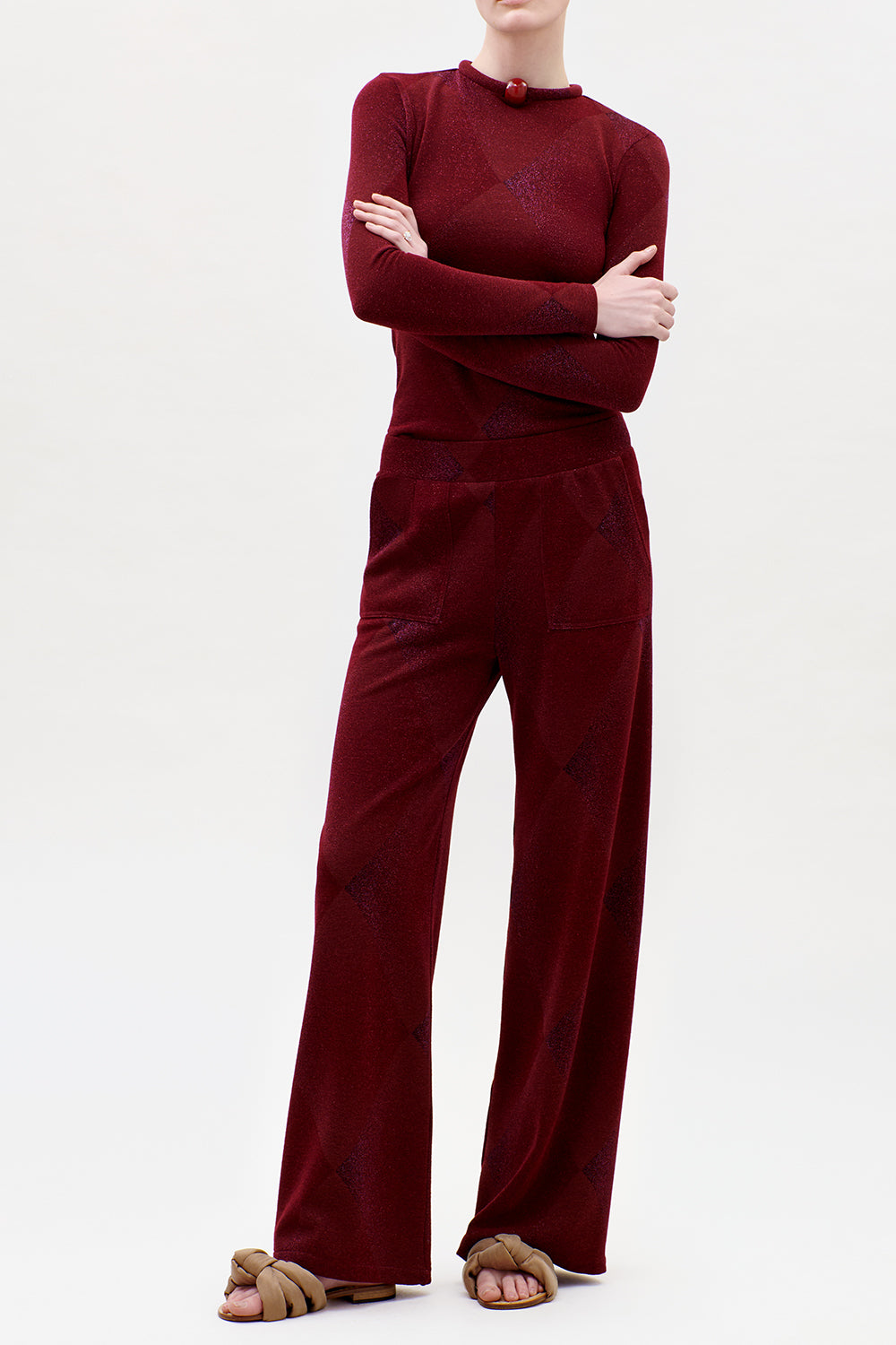 Lalia Long Sleeve T-Shirt-RED-XS-CLOTHINGTOPT-SHIRT-SILVIA TCHERASSI