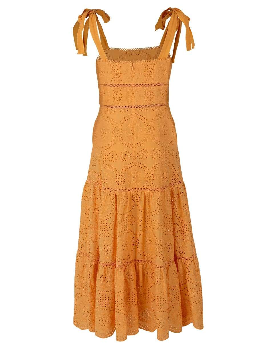 SIMKHAI-Nicole Broderie Anglaise Midi Dress-