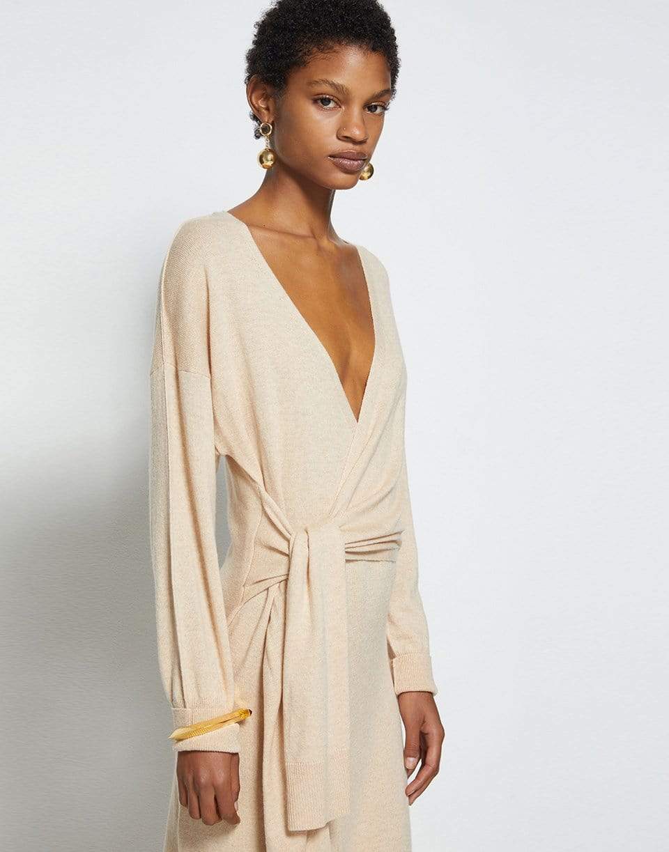SIMKHAI-Skyla Loungewear Knit Wrap Dress-