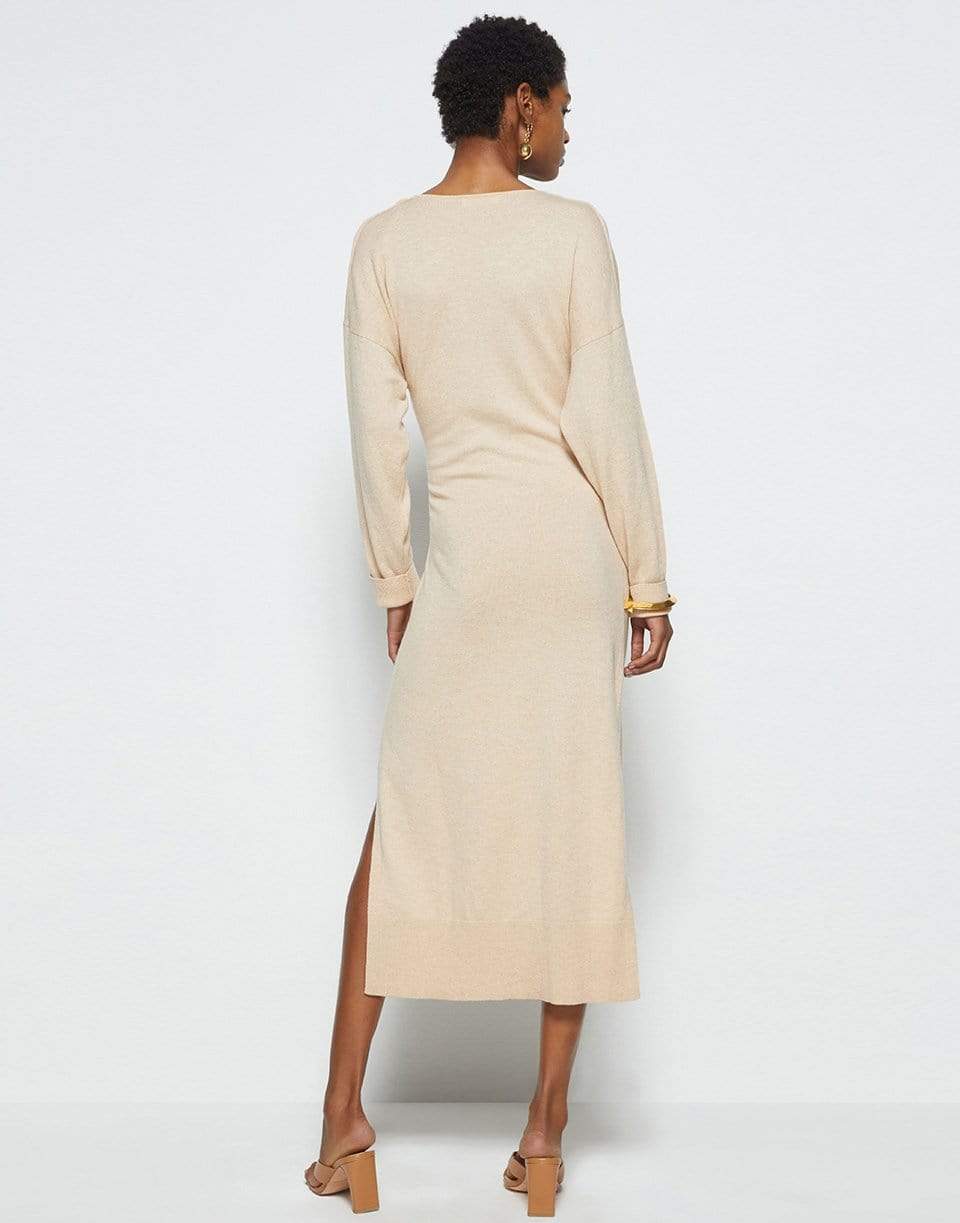 SIMKHAI-Skyla Loungewear Knit Wrap Dress-