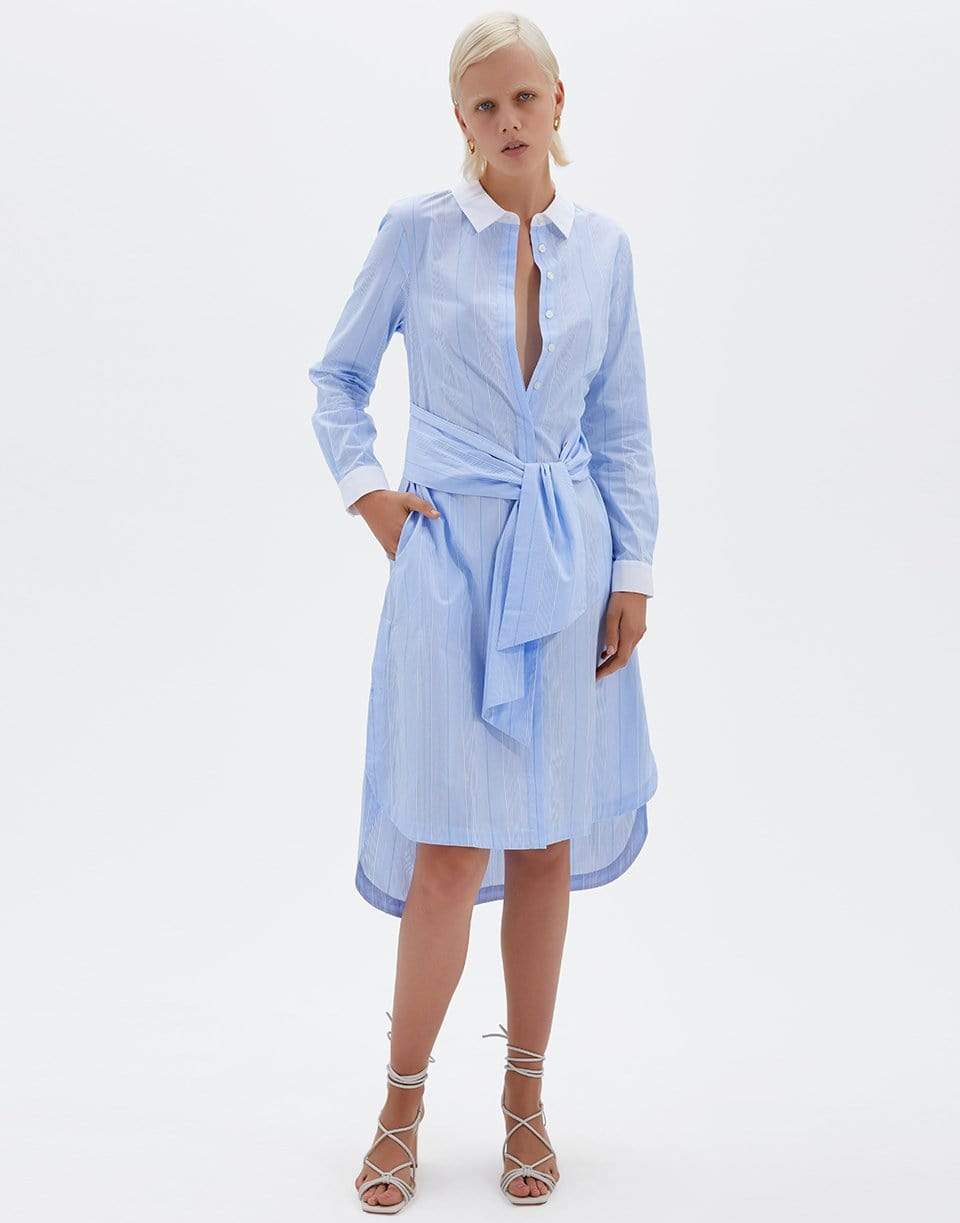 SIMKHAI-Carla Cotton Oxford Midi
Shirt Dress-