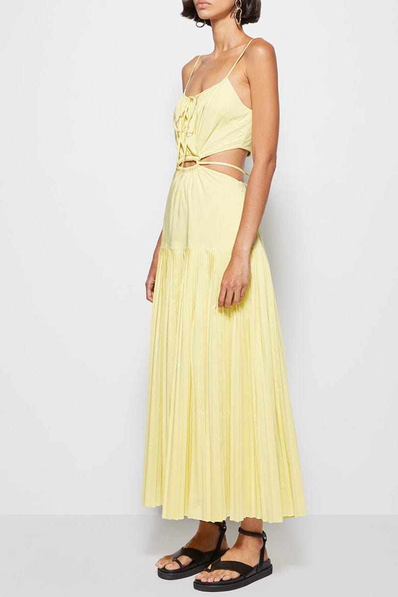 SIMKHAI-Rem Pleated Maxi Dress-