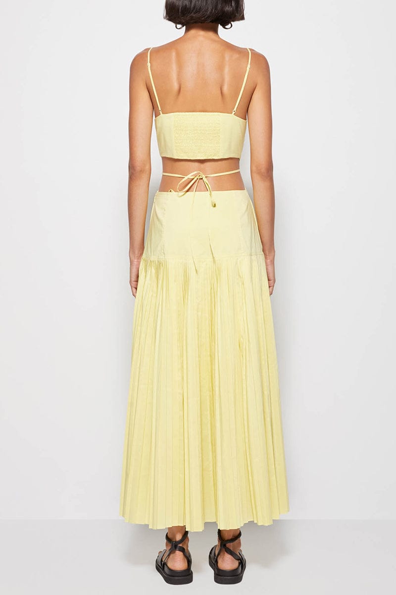 SIMKHAI-Rem Pleated Maxi Dress-