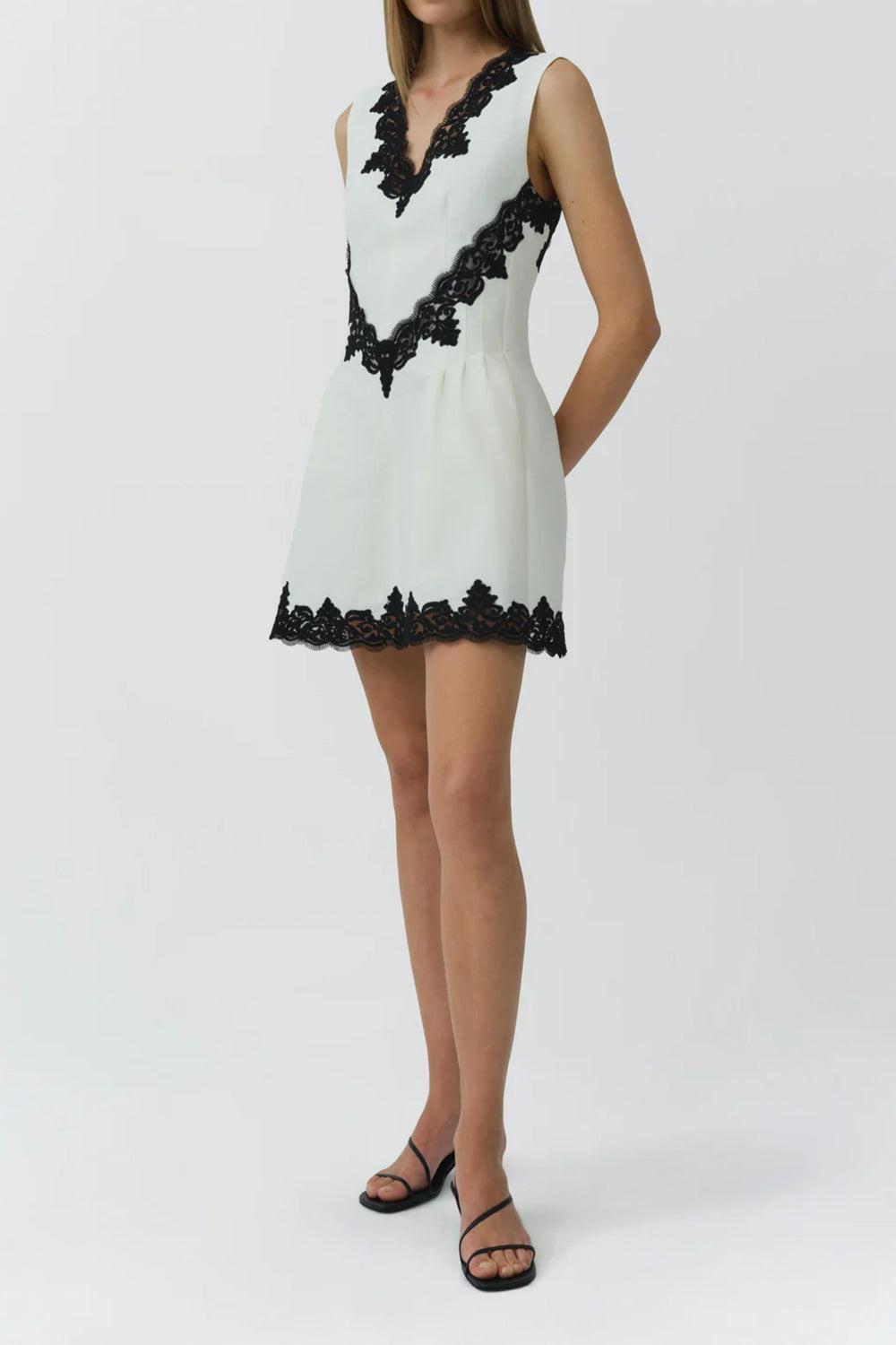 Minna Lace Mini Dress-CREAM-0-CLOTHINGDRESSCASUAL-SIMKHAI