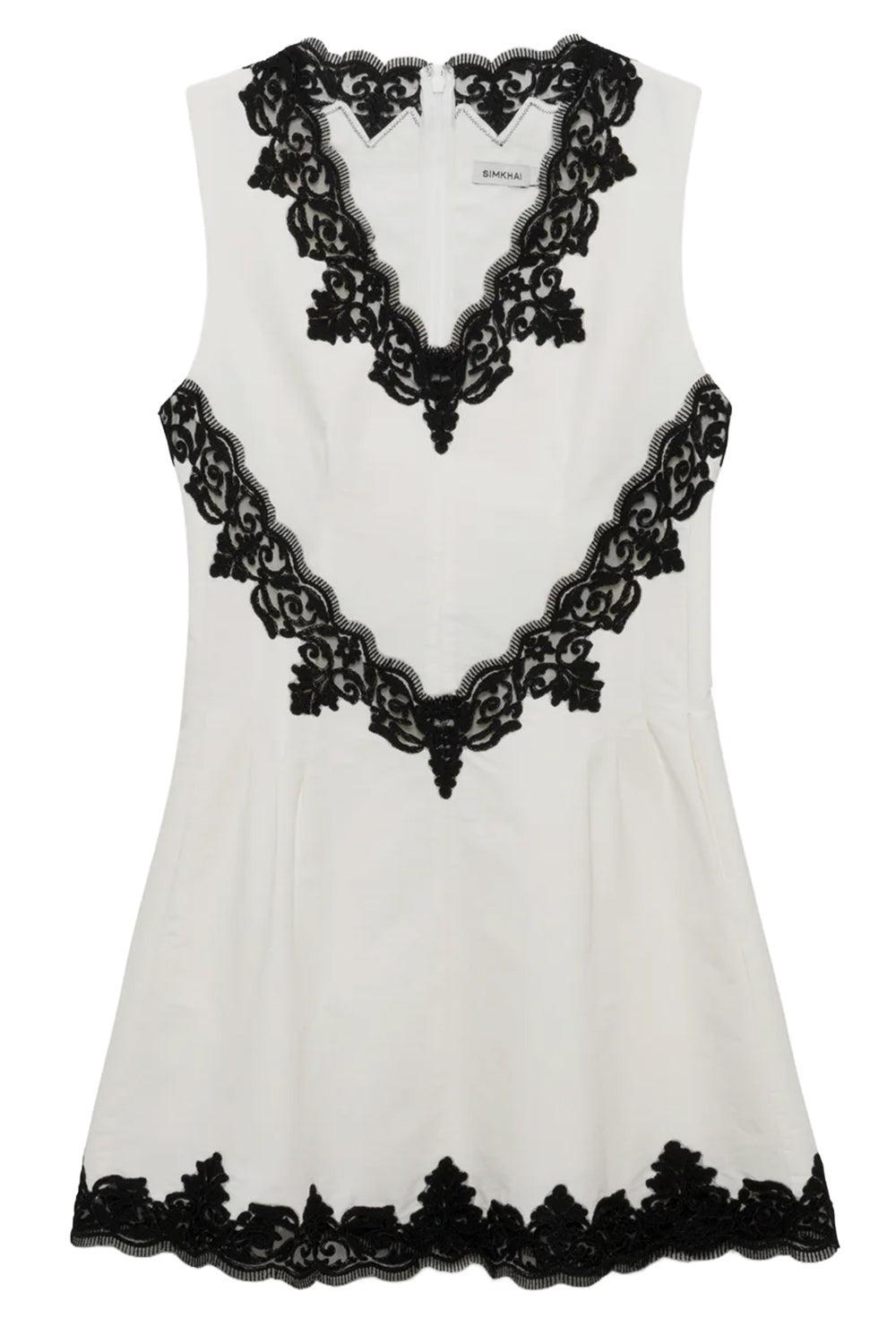 Minna Lace Mini Dress-CREAM-0-CLOTHINGDRESSCASUAL-SIMKHAI