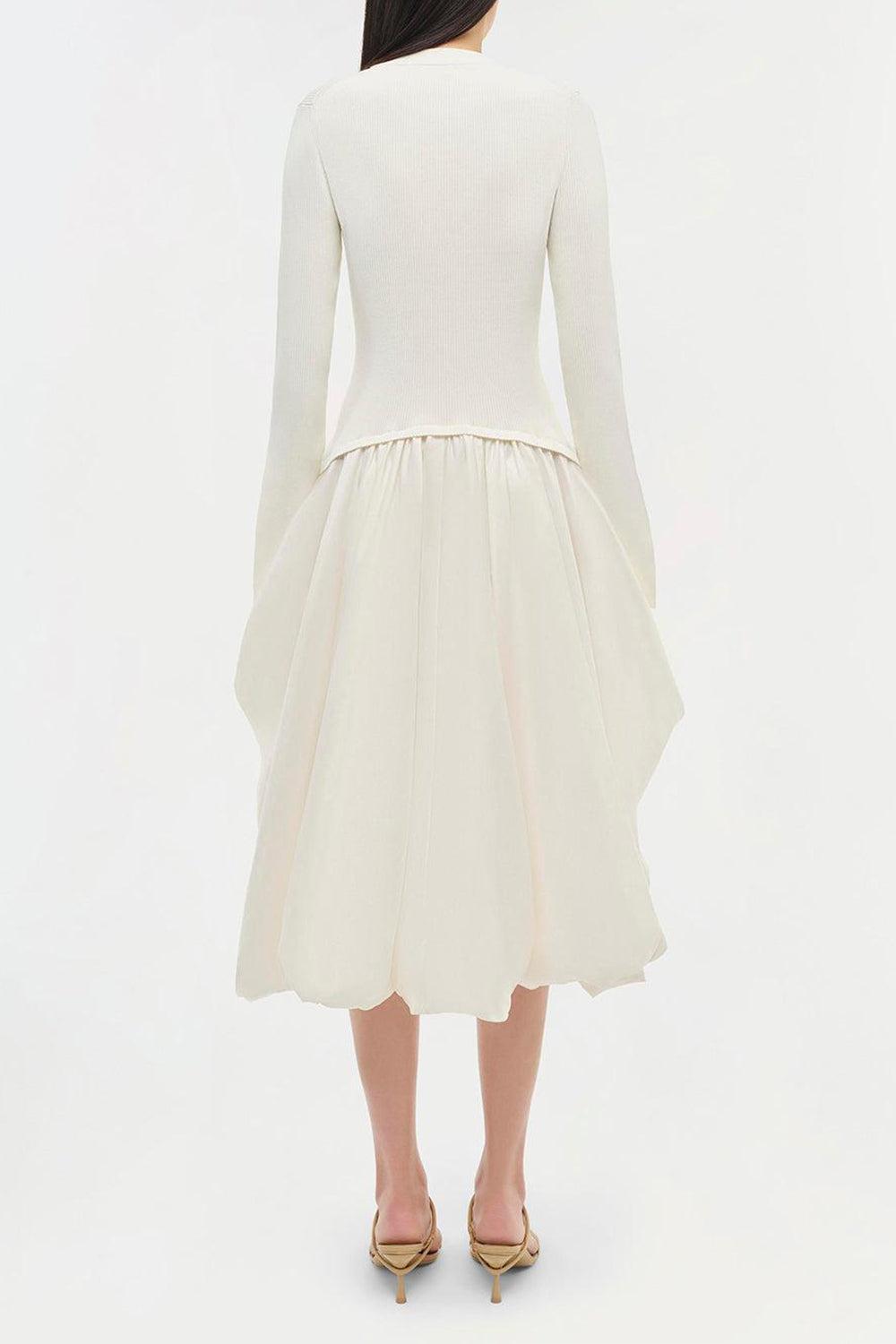 Kenlie Midi Dress-IVORY-XS-CLOTHINGDRESSCASUAL-SIMKHAI