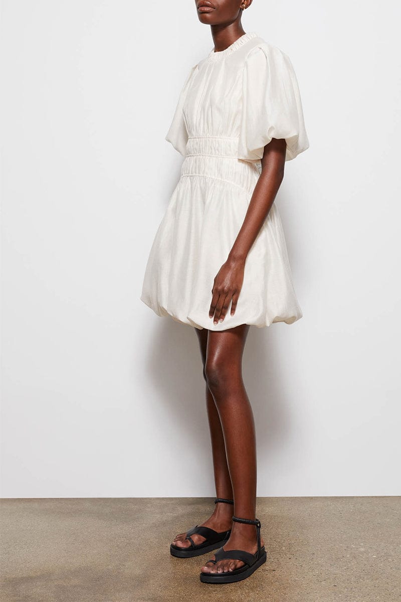 SIMKHAI-Echo Bubble Hem Mini Dress-