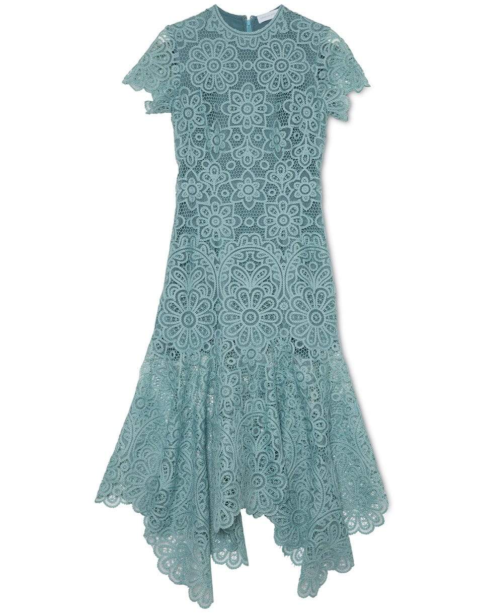SIMKHAI-Tatum Guipure Lace Asymmetric Midi Dress-