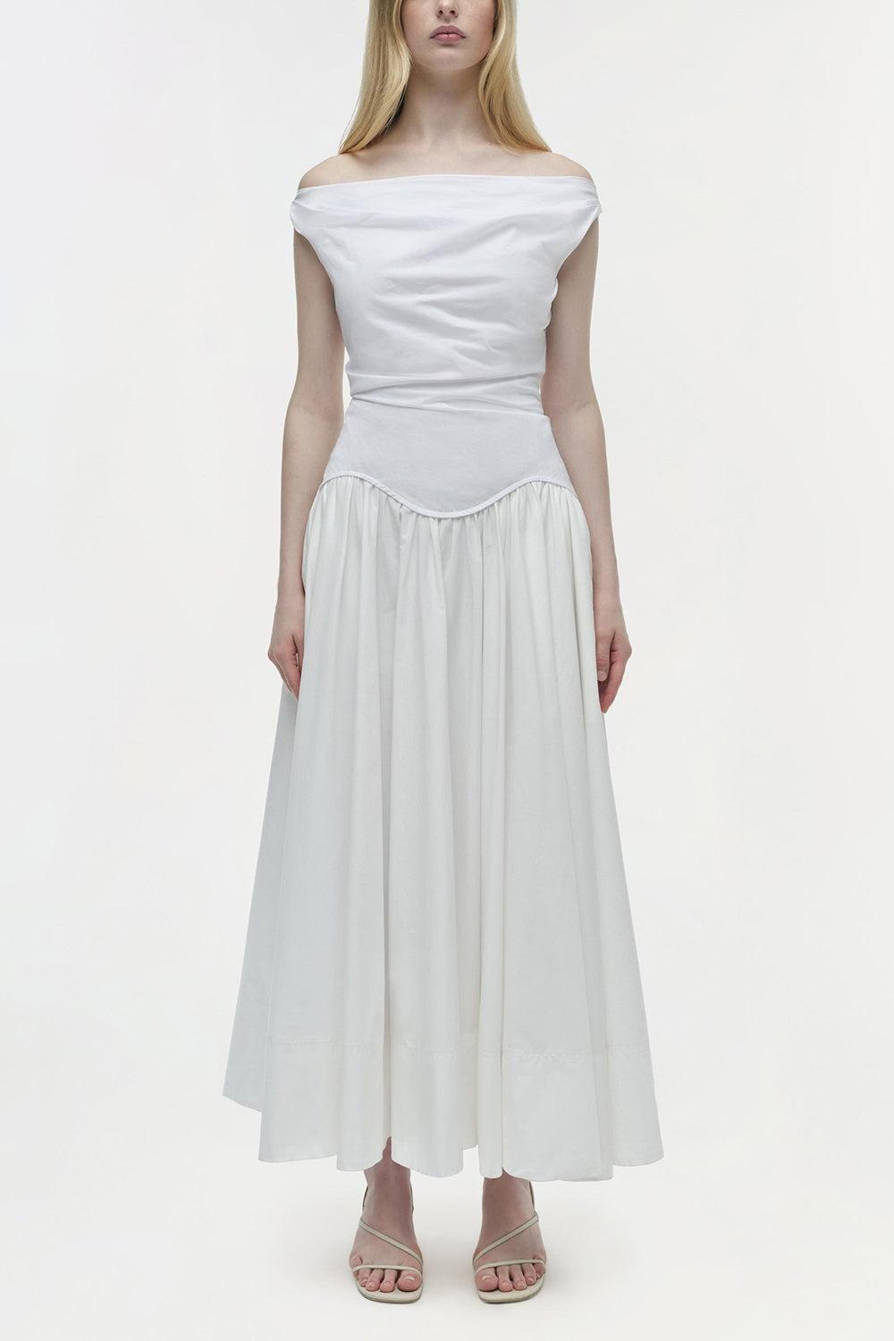 Cersei Dress - White-WHITE-2-CLOTHINGDRESSCASUAL-SIMKHAI