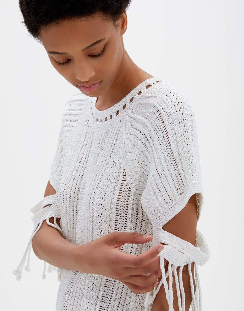SIMKHAI-Emeri Chunky Cotton Fringe Dress-