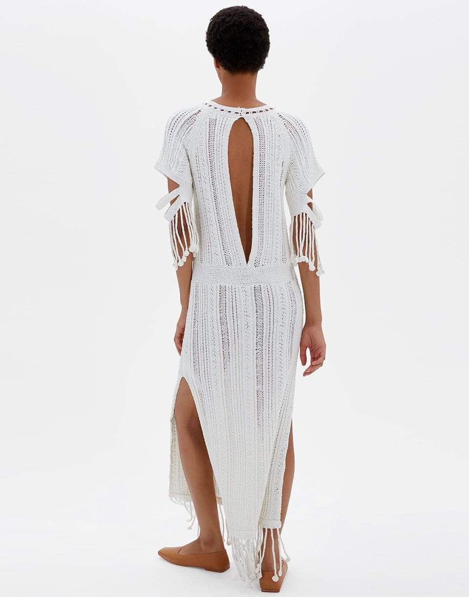 SIMKHAI-Emeri Chunky Cotton Fringe Dress-