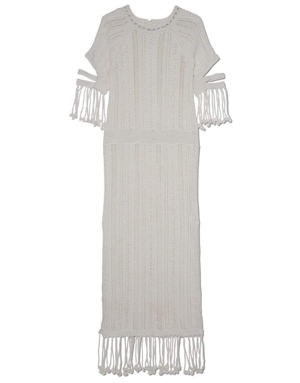 SIMKHAI-Emeri Chunky Cotton Fringe Dress-