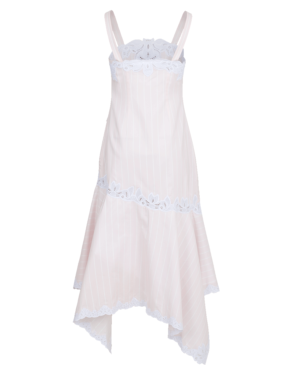 SIMKHAI-Scallop Cutout Embroidered Dress-