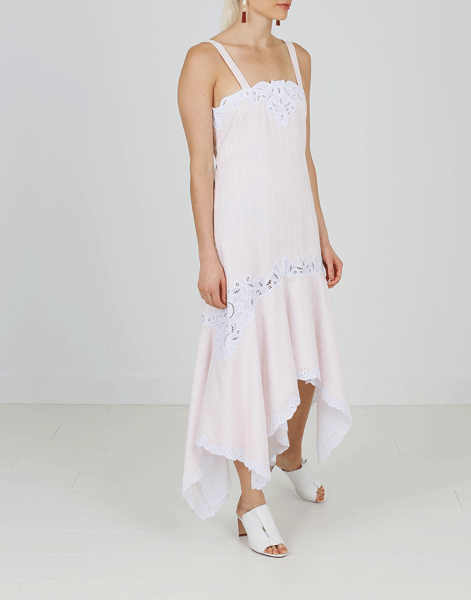 SIMKHAI-Scallop Cutout Embroidered Dress-