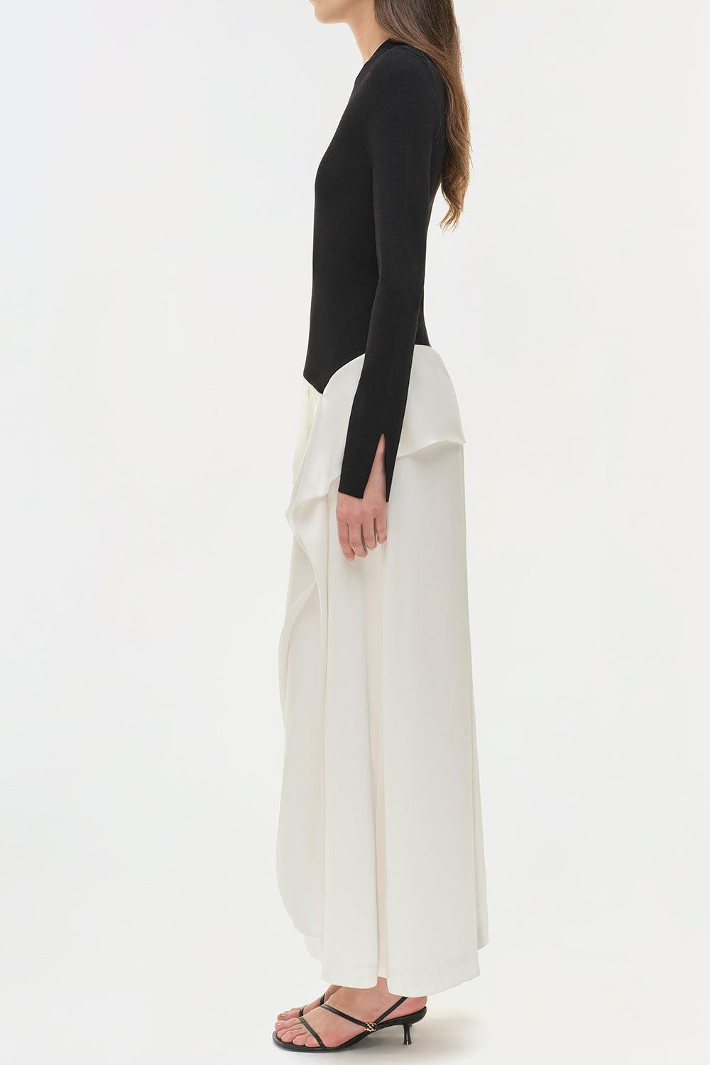 Ornella Long Sleeve Midi Dress-BLACK-XS-CLOTHINGDRESSCOCKTAIL-SIMKHAI