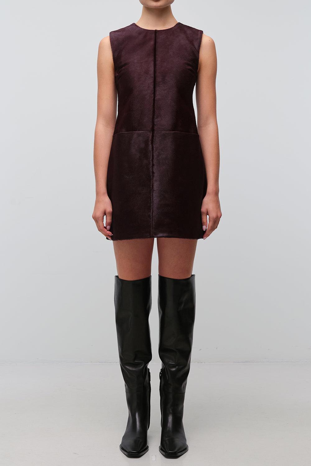 Sonoma Sleeveless Mini Dress - Fig-BROWN-2-CLOTHINGDRESSCOCKTAIL-SIMKHAI