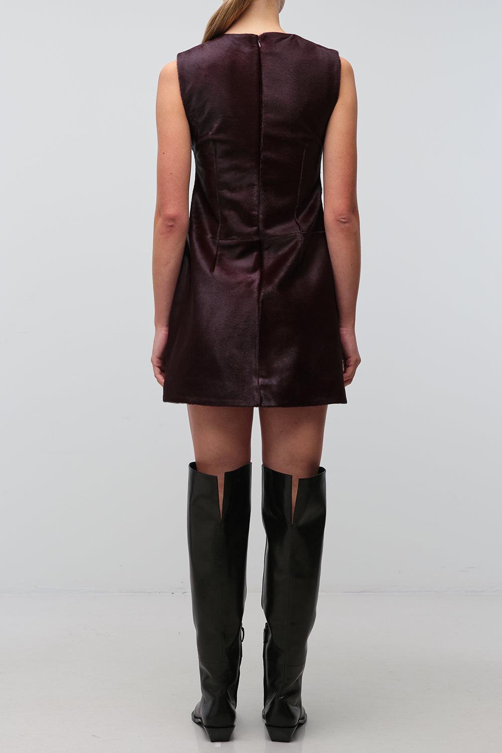 Sonoma Sleeveless Mini Dress - Fig-BROWN-2-CLOTHINGDRESSCOCKTAIL-SIMKHAI